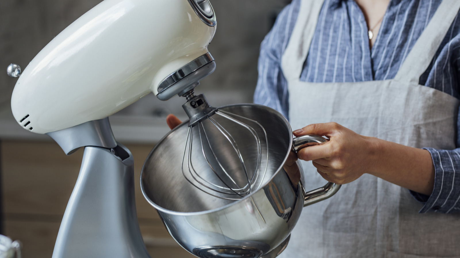 Use a paper plate as a splatter guard for both hand and stand mixers