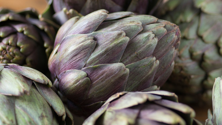 Several artichokes