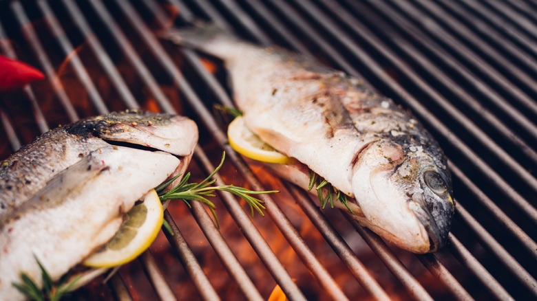 Whole fish grilling