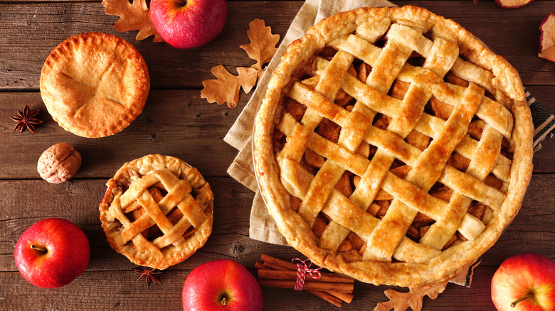 Apple pie with lattice crust