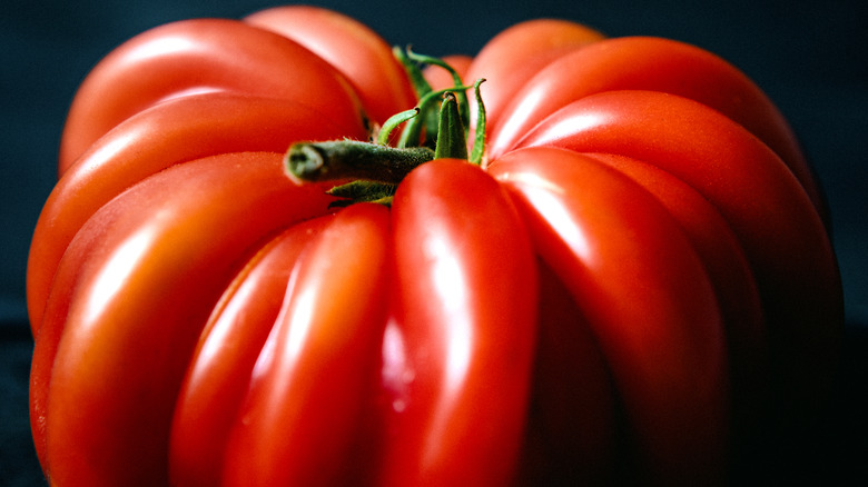 Heirloom tomato close up