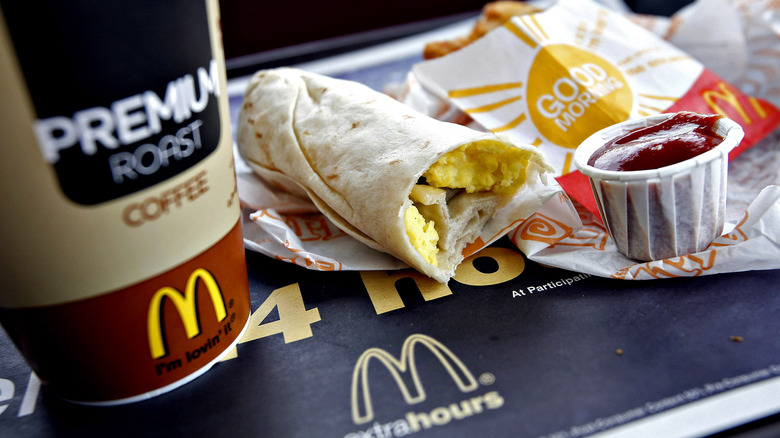 McDonald's sausage burrito meal