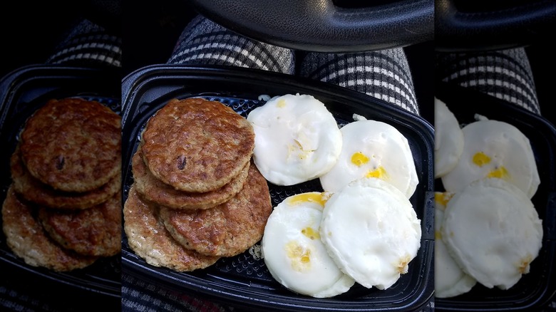 McDonald's sausage and round eggs