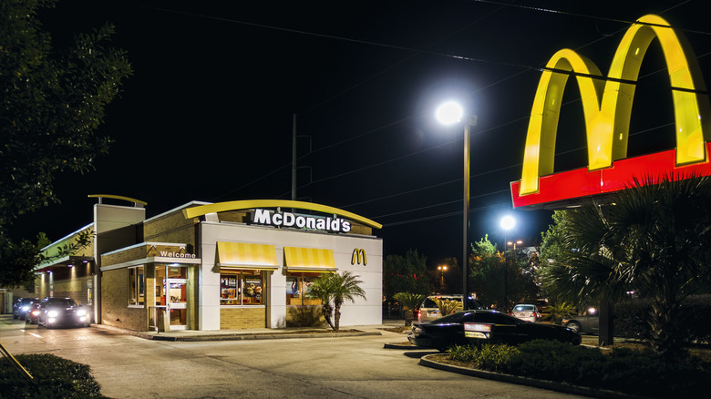 McDonald's drive thru at night