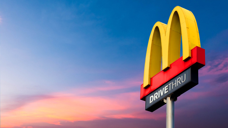 McDonalds sign at sunset