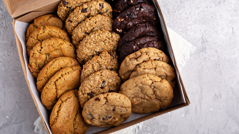 Cookies in a bakery box