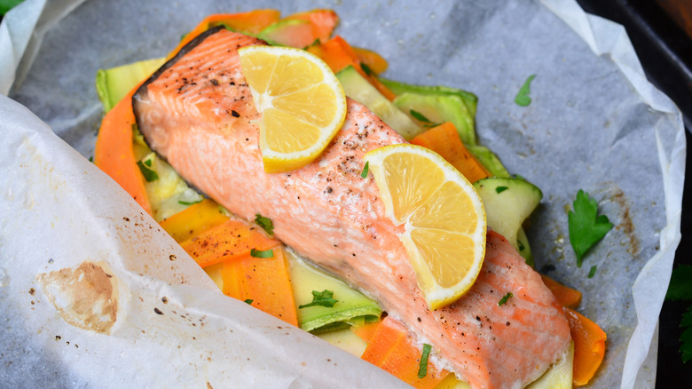 salmon in parchment paper