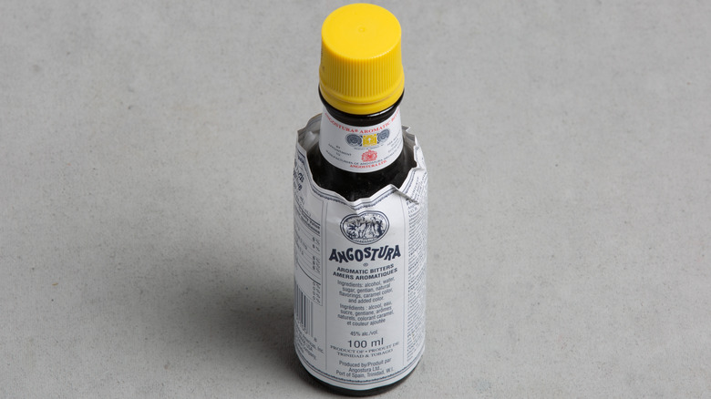 Angostura standing on gray surface