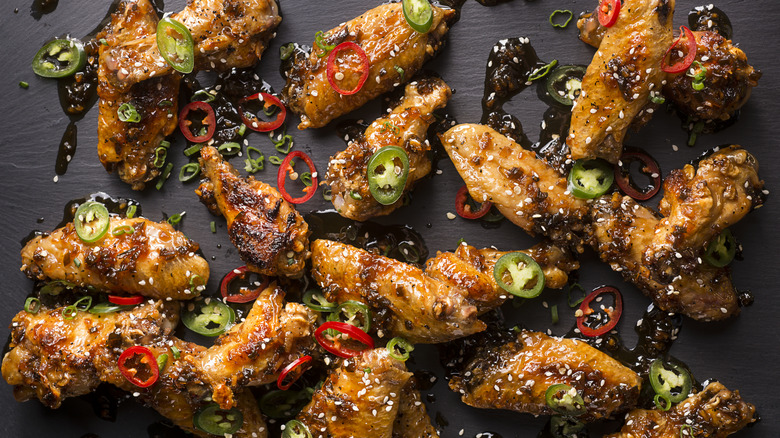 Chicken wings with spices