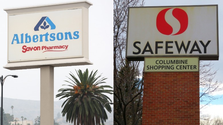 Alberstons and Safeway signs