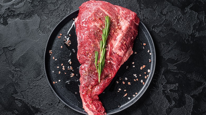 raw tri-tip steak