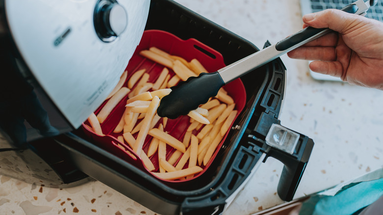 fries in air fryer basket