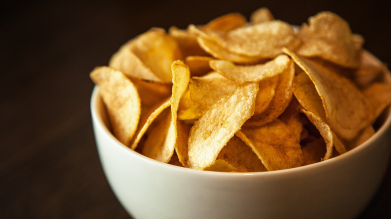 Bowl of potato chips