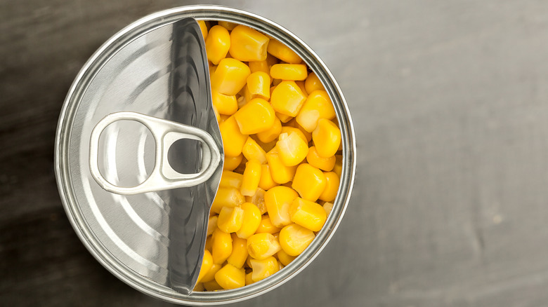 half-open can of corn