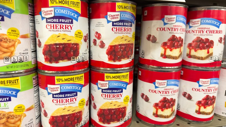 cans of cherry pie filling