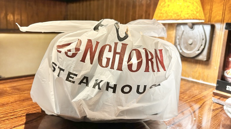 LongHorn Steakhouse to-go bag