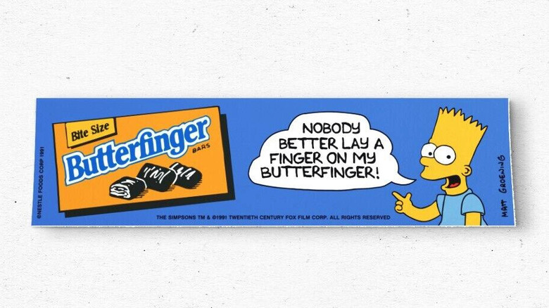 Butterfinger and Bart Simpson