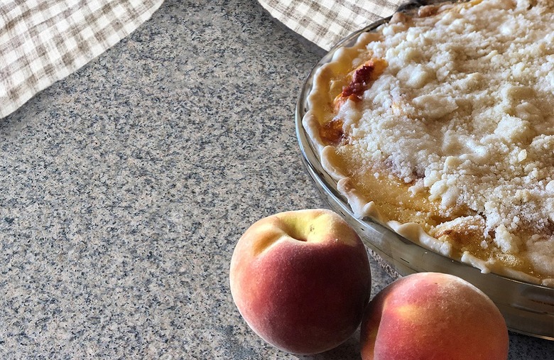 Delaware: Peach custard pie