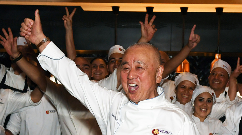 Nobu Matsuhisa cheering