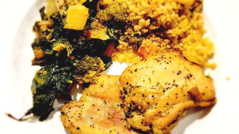 chicken couscous and greens