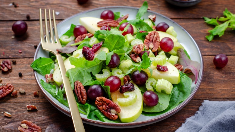 waldorf salad on plate