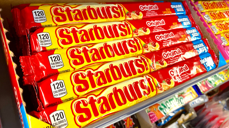box of Starburst packages