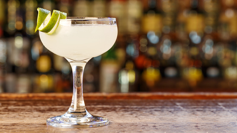 Rum daiquiri in coupe glass