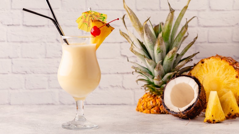 Pina colada, pineapple coconut cherry