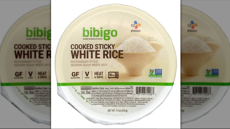 Bibigo sticky rice container