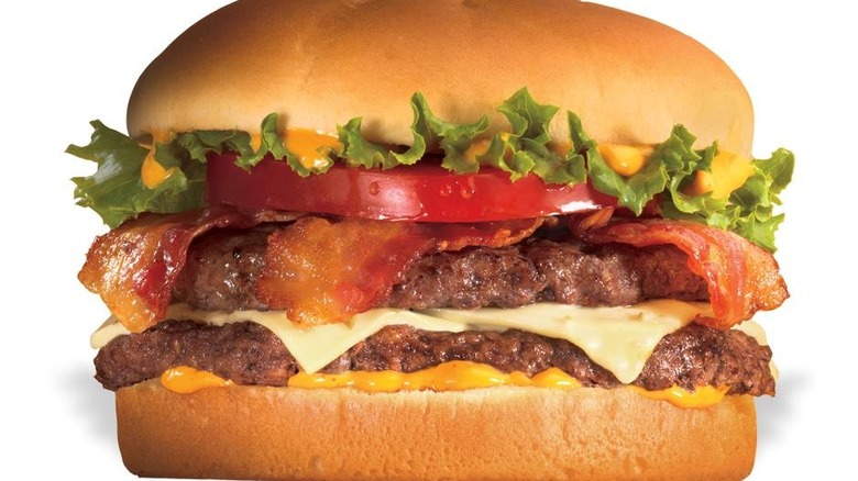 double cheeseburger close up