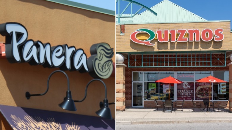 Panera and Quiznos exteriors