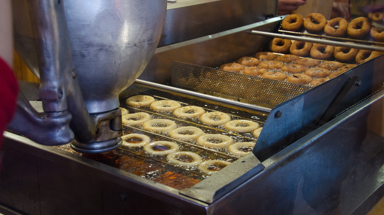 automated donut machine at work