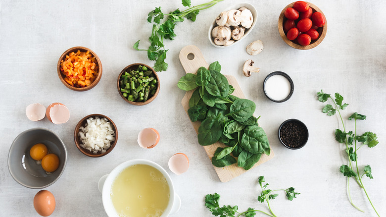 Omelet ingredients