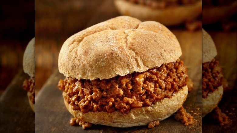 Sloppy joe close-up