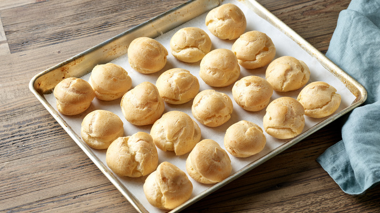 tray of baked puff pastry