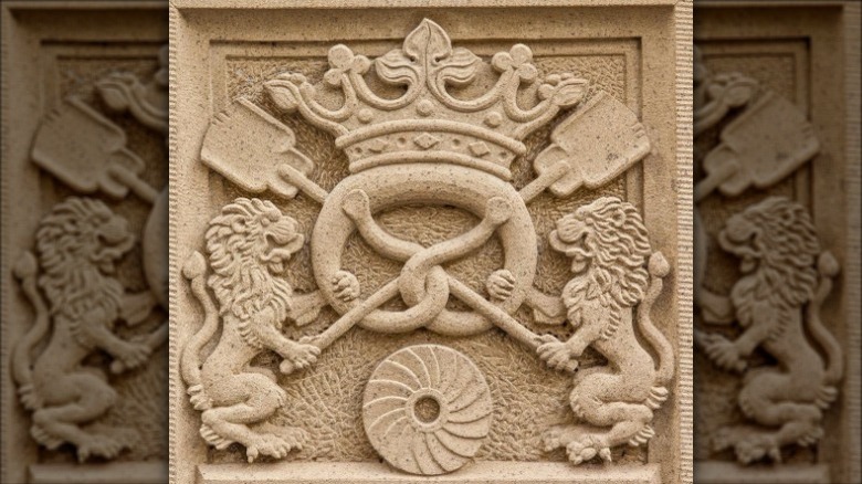 Austrian baker coat of arms showing pretzel