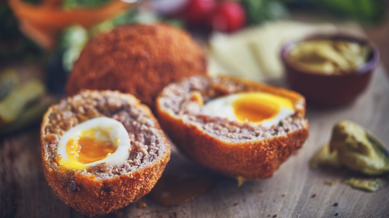 pair of Scotch eggs