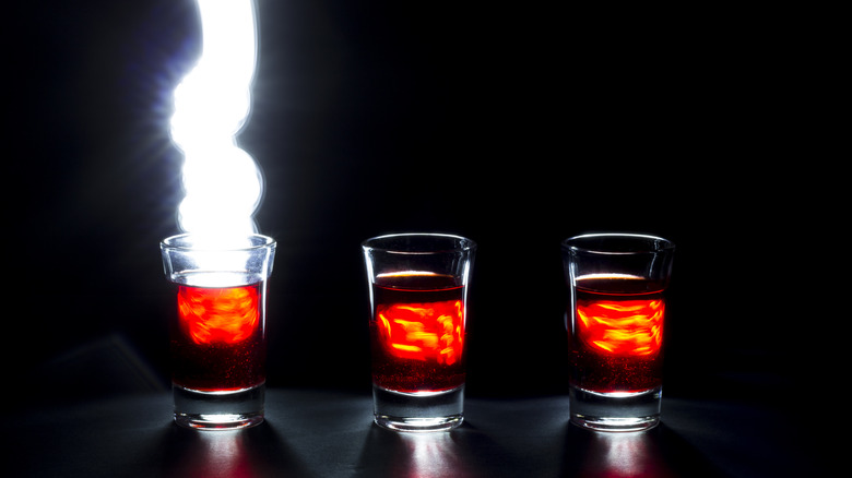 Shot glasses of Fireball