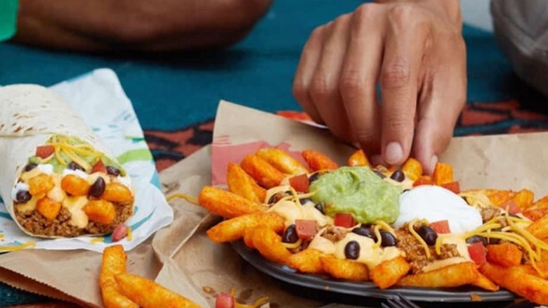 Taco Bell 7-Layer Nacho Fries and 7-Layer Burrito