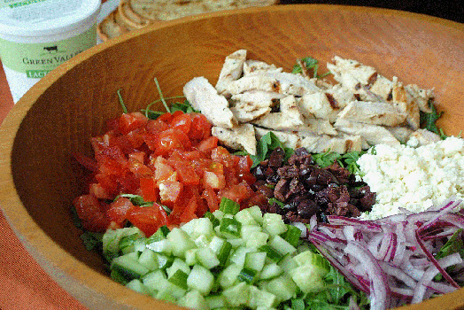 Grilled Chicken Souvlaki Salad