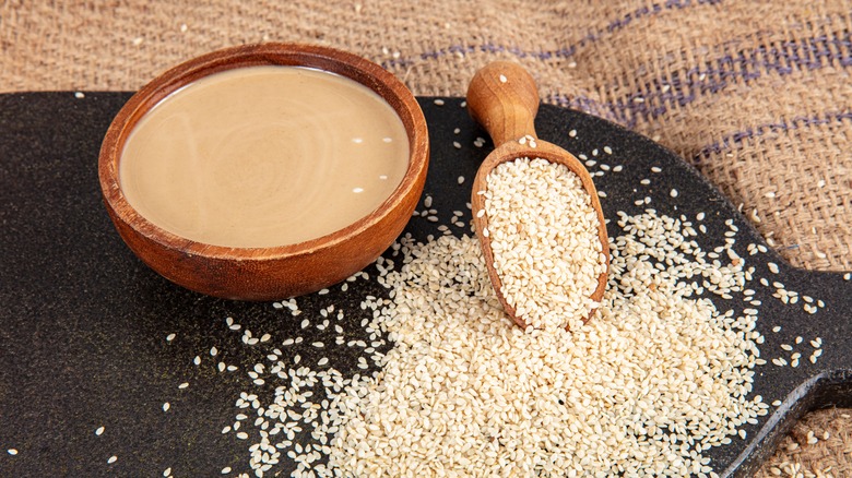 Sesame paste and sesame seeds