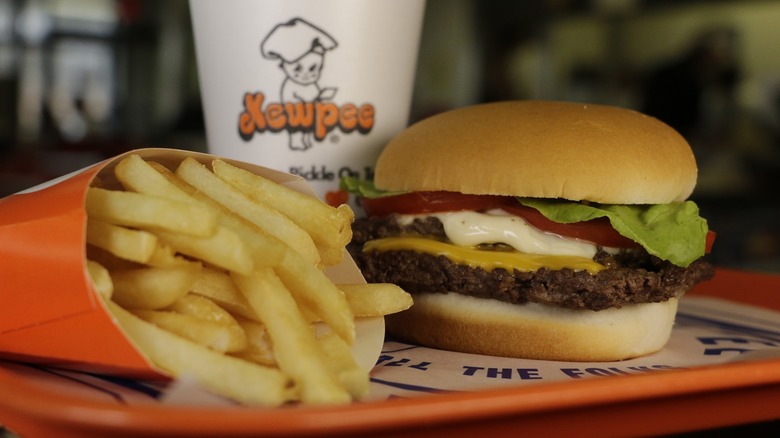 Kewpee Hamburgers burger, fries, and drink