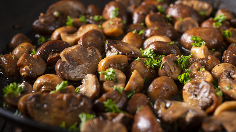 Crispy brown mushrooms