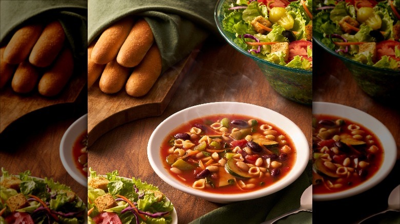 soup salad breadsticks