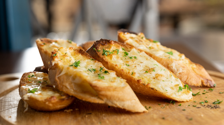 Garlic bread with herbs