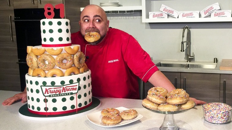 Duff Goldman with donut cake