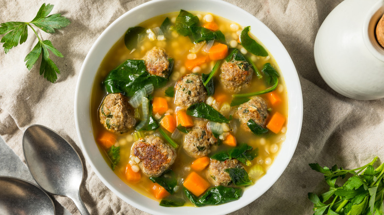 Plate of frozen meatballs