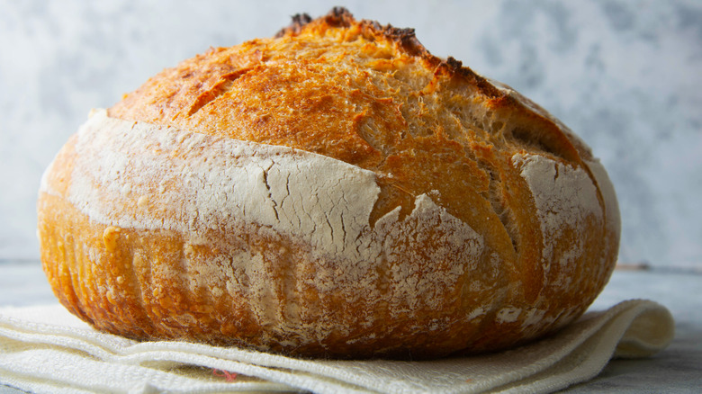 Close up of artisan sourdough bread