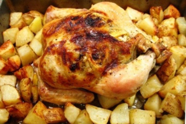 Greek-Style Roasted Chicken and Potatoes