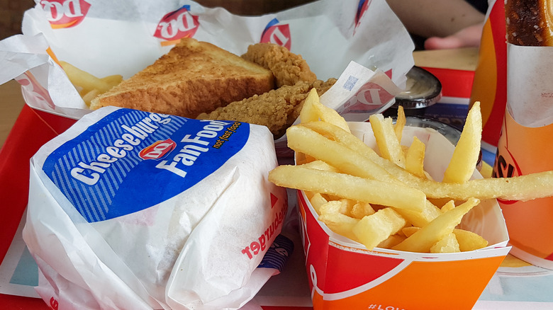 dairy queen burger and fries